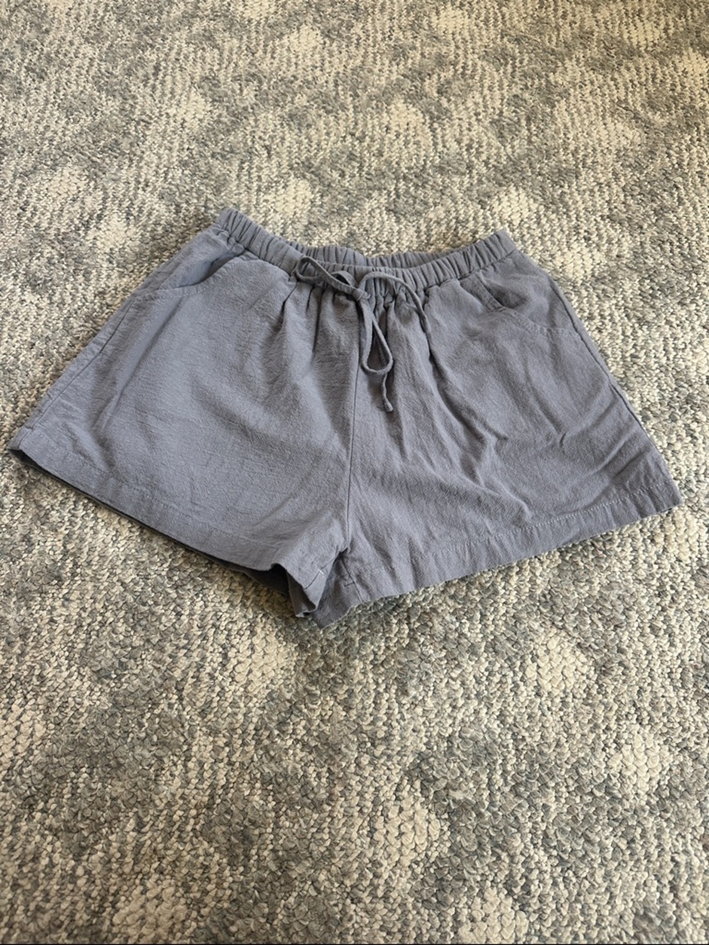 Casual Elastic-Waist Women’s Shorts - Gray